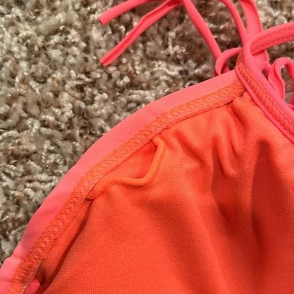 Neon Orange Bikini Top with Fringe | Fringe | Neon Bikini | Bright | Swim - Picture 6 of 14